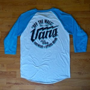 Vans “off the wall” raglan shirt / baseball tee